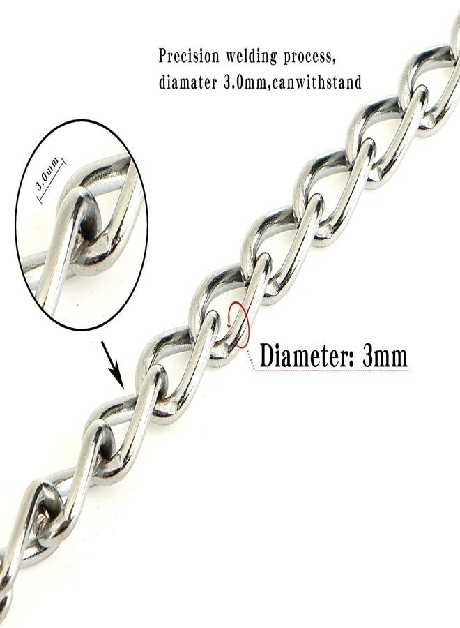 Pups&Pets Heavy Duty Dog Leash, 57 Inch Length Metal Dog Leash Dog Chain with Comfortable Handle for Medium & Large Size Dogs, Improved Dog Safety & Comfort ，Attaches to Pet Collar (Black Color) - Image 2